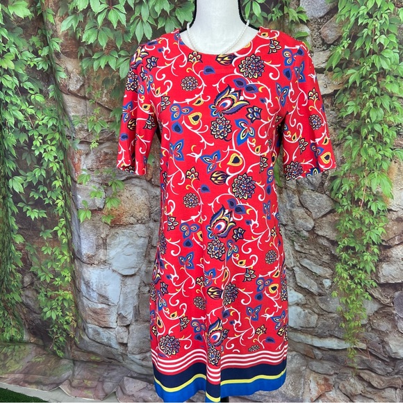 DRAPER JAMES Oak Hill Vines Hillsboro Floral Paisley Shift Dress, M - Picture 3 of 15